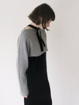 cropped cape knit