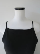 BACK OPEN RIB CAMI DRESS
