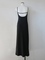 BACK OPEN RIB CAMI DRESS