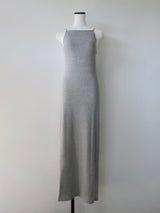 BACK OPEN RIB CAMI DRESS