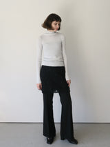 rib flare knit pants