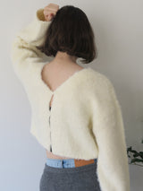 volume sleeve knit cardigan