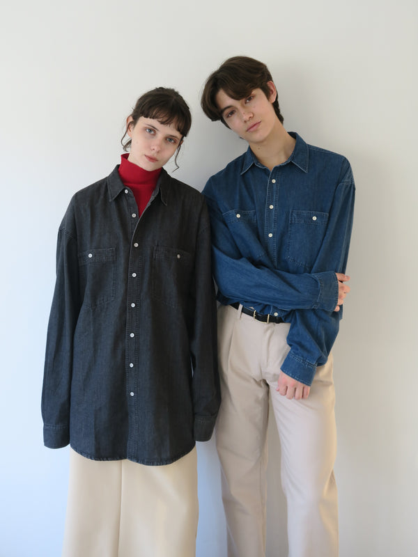 unisex / denim over shirt