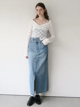 ASYMMETRY DENIM SKIRT