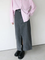 ASYMMETRY DENIM SKIRT