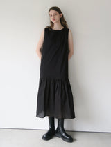 tiered sleeveless flare dress