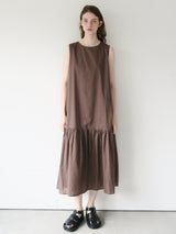 tiered sleeveless flare dress