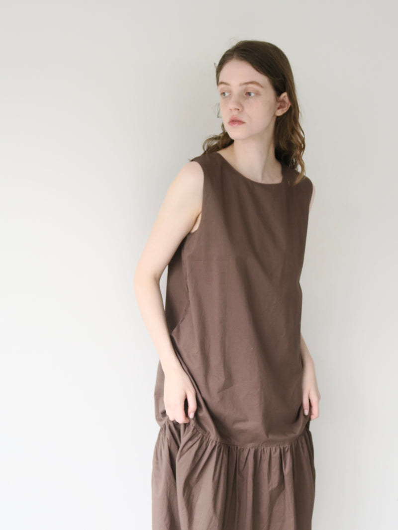 tiered sleeveless flare dress